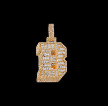 Load image into Gallery viewer, Diamond initial B pendant