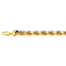 Load image into Gallery viewer, 14K 7MM YELLOW GOLD DC HOLLOW ROPE 26" CHAIN NECKLACE (AVAILABLE IN LENGTHS 7" - 30")