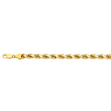 Load image into Gallery viewer, 14K 4MM YELLOW GOLD DC HOLLOW ROPE 26" CHAIN NECKLACE (AVAILABLE IN LENGTHS 7" - 30")