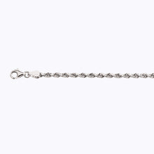 Load image into Gallery viewer, 10K 3MM WHITE GOLD SOLID DC ROPE 30" CHAIN NECKLACE (AVAILABLE IN LENGTHS 7" - 30")