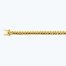 Load image into Gallery viewer, 10K 7MM YELLOW GOLD SOLID MIAMI CUBAN 28" CHAIN NECKLACE (AVAILABLE IN LENGTHS 7" - 30")