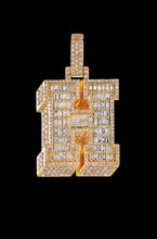 Load image into Gallery viewer, Diamond initial H Pendant