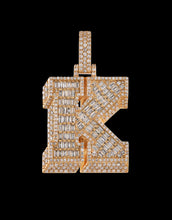 Load image into Gallery viewer, Diamond initial K Pendant