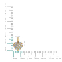 Load image into Gallery viewer, 10K Yellow Gold Round Diamond Womens Puffy Heart Pendant 3/8 Cttw