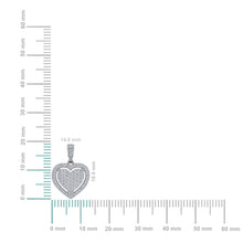 Load image into Gallery viewer, 10K White Gold Round Diamond Womens Heart Pendant 1/4 Cttw
