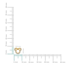 Load image into Gallery viewer, 10K Yellow Gold Round Diamond Designer Stud Earrings 1/10 Cttw