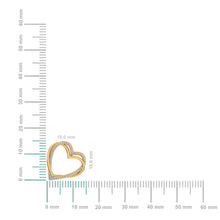 Load image into Gallery viewer, 10K Yellow Gold Round Diamond Womens Double Heart Pendant 1/10 Cttw