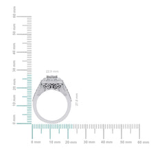 Load image into Gallery viewer, 10K White Gold Round Diamond Pear Shape Sz 7 Head Ladies Ring 1 Cttw