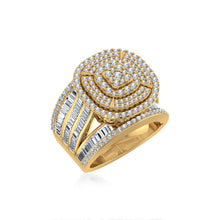 Load image into Gallery viewer, 10K Yellow Gold Round Diamond Designer Sz 7 Head Ladies Ring 2-1/3 Cttw
