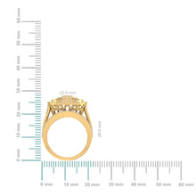 Load image into Gallery viewer, 10K Yellow Gold Round Diamond Designer Sz 7 Head Ladies Ring 2-1/3 Cttw