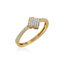 Load image into Gallery viewer, 14K Yellow Gold Round Diamond Womens Sz 7 Designer Ring 1/4 Cttw