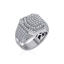 Load image into Gallery viewer, 10K White Gold Round Diamond Designer Sz 10 Mens Ring 2-3/4 Cttw