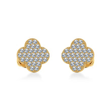Load image into Gallery viewer, 14K Yellow Gold Diamond  Designer Stud Earring 1/4 Cttw