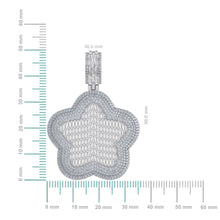 Load image into Gallery viewer, 10K White Gold Round Baguette Diamond Star Designer Charm Pendant 3-3/4 Cttw