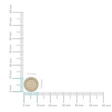 Load image into Gallery viewer, 10K Yellow Gold Round Baguette Diamond Halo Designer Earring 5/8 Cttw