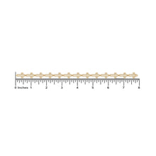 Load image into Gallery viewer, 10K Yellow Gold Round Baguette Diamond Cross Religious 8 Inch Bracelet 3 Cttw