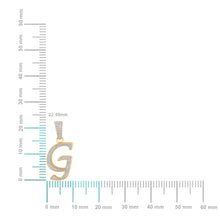 Load image into Gallery viewer, 10K Yellow Gold Round Diamond G Letter Initial Pendant 1/10 Cttw
