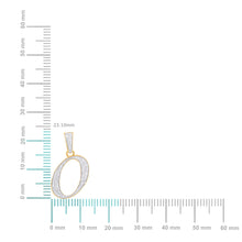 Load image into Gallery viewer, 10K Yellow Gold Round Diamond O Letter Initial Pendant 1/10 Cttw