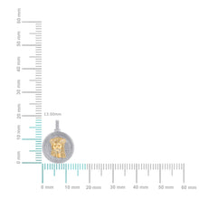 Load image into Gallery viewer, 10K Yellow White Two Tone Round Baguette Diamond Jesus Face Religious Pendant 2 Cttw
