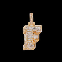 Load image into Gallery viewer, Diamond initial F Pendant
