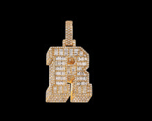 Load image into Gallery viewer, Diamond initial R Pendant