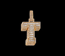 Load image into Gallery viewer, Diamond initial T Pendant