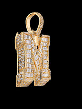 Load image into Gallery viewer, Diamond initial M Pendant