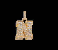 Load image into Gallery viewer, Diamond initial N Pendant