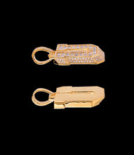 Load image into Gallery viewer, Diamond initial U Pendant
