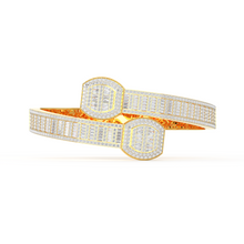Load image into Gallery viewer, 10K Yellow Gold Tw Bangle Bracelet 6-7/8 Cttw